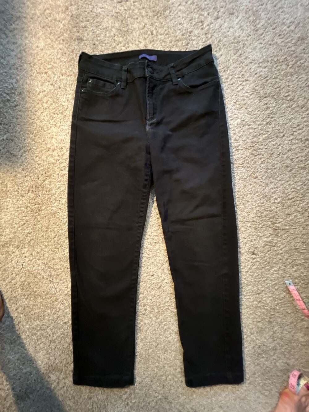 NYDJ Sheri Slim Black Denim Jeans Size 4